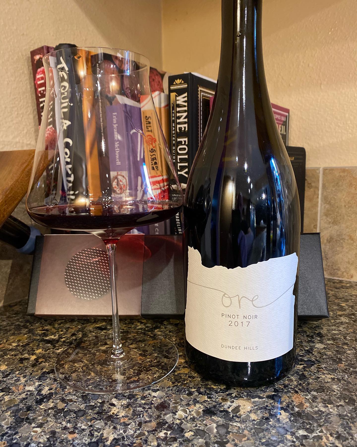 Tonight’s bottle is a 2017 Ore Pinot noir. Crystals on the cork of this 2017 which I fo…