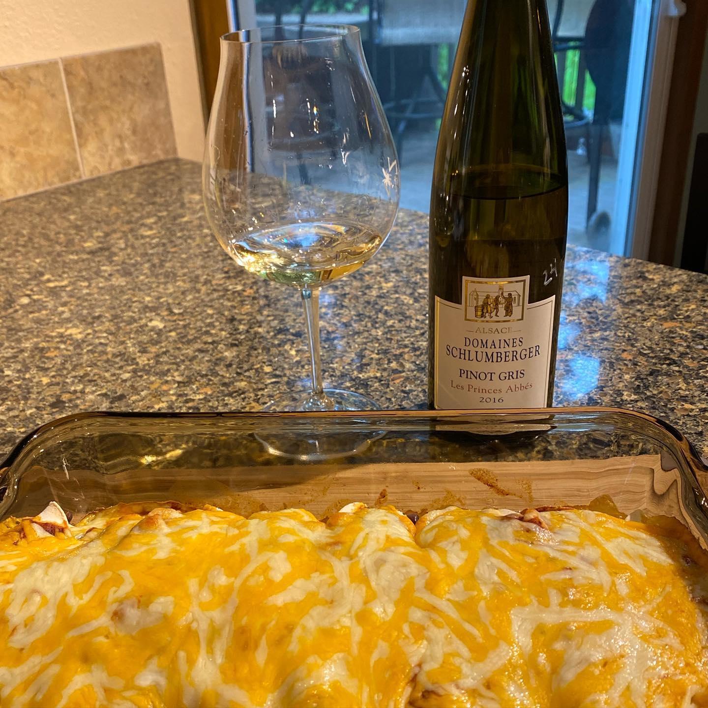 Yeah I know Pinot Gris doesn't pair well with enchiladas, but it was the bottle needing…