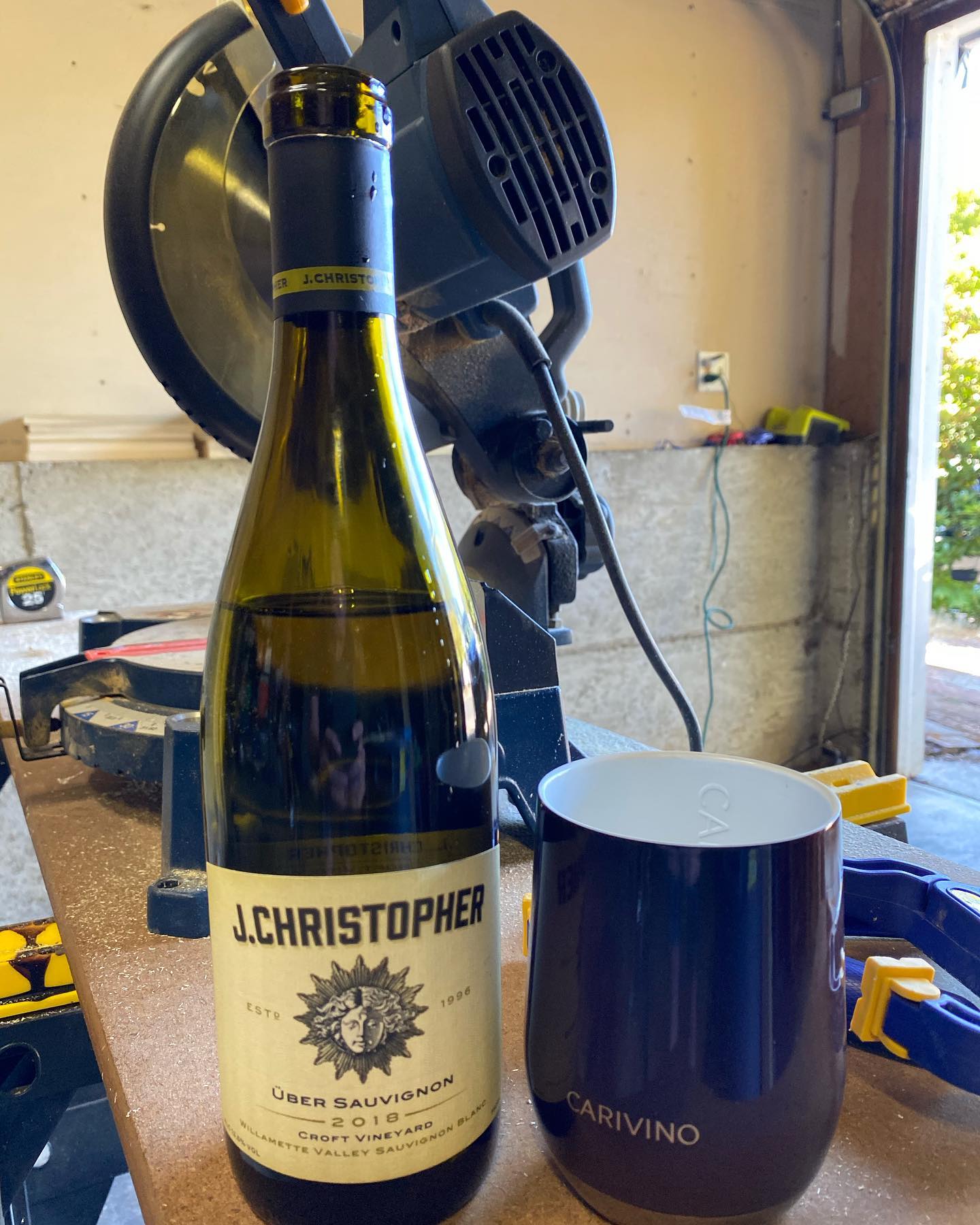 Everything is chopped and so the adult sippy cup from Carivino comes out with some Sauv…