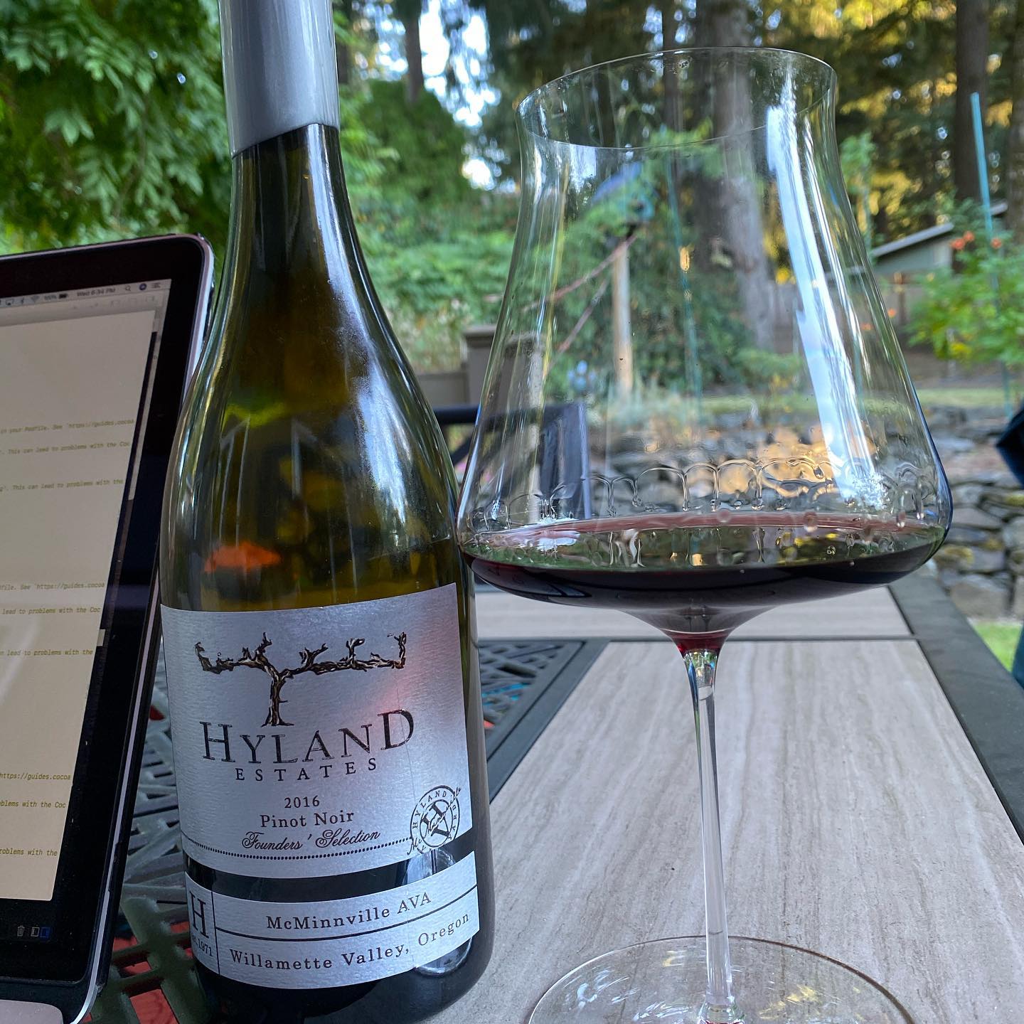 Tonight’s Wine Wednesday Coding Session is accompanied with a 2016 Hyland Estates Found…