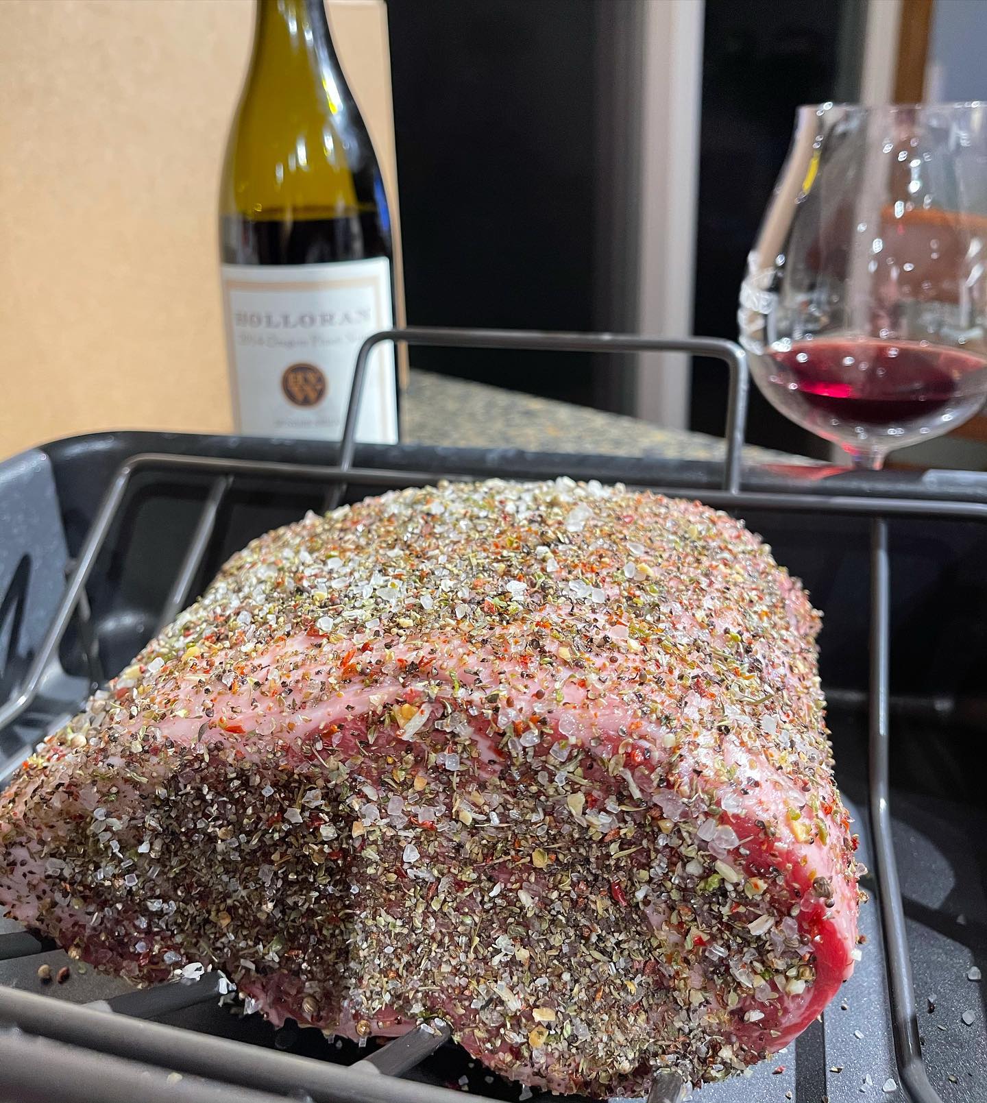 Doing a little prep work for the big turkey day tomorrow. Prime Rib is set along with b…