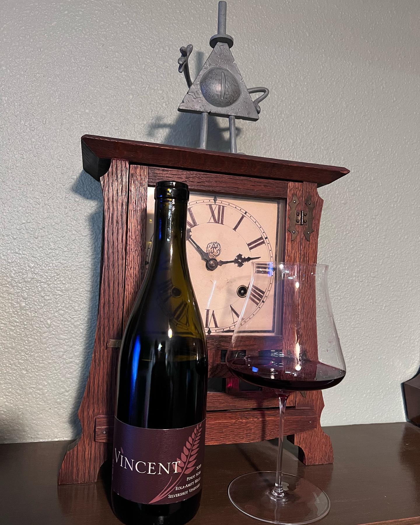 It was too dark out for my typical outside picture, so a clock my grandpa made me in 19…